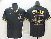 White Sox 45 Michael Jordan Black Gold Nike Cooperstown Collection Legend V Neck Jersey (1),baseball caps,new era cap wholesale,wholesale hats